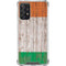 Ireland Flag Dark Wood Galaxy A72 5G Clear Case